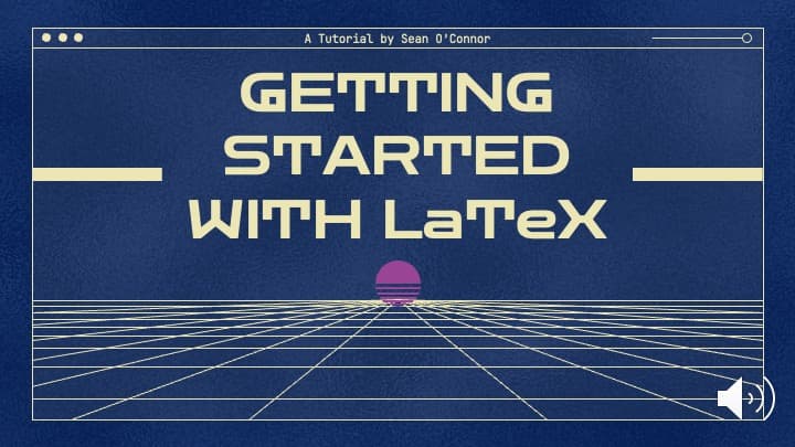 Decorative thumbnail showing the project title 'Getting Started with LaTeX'