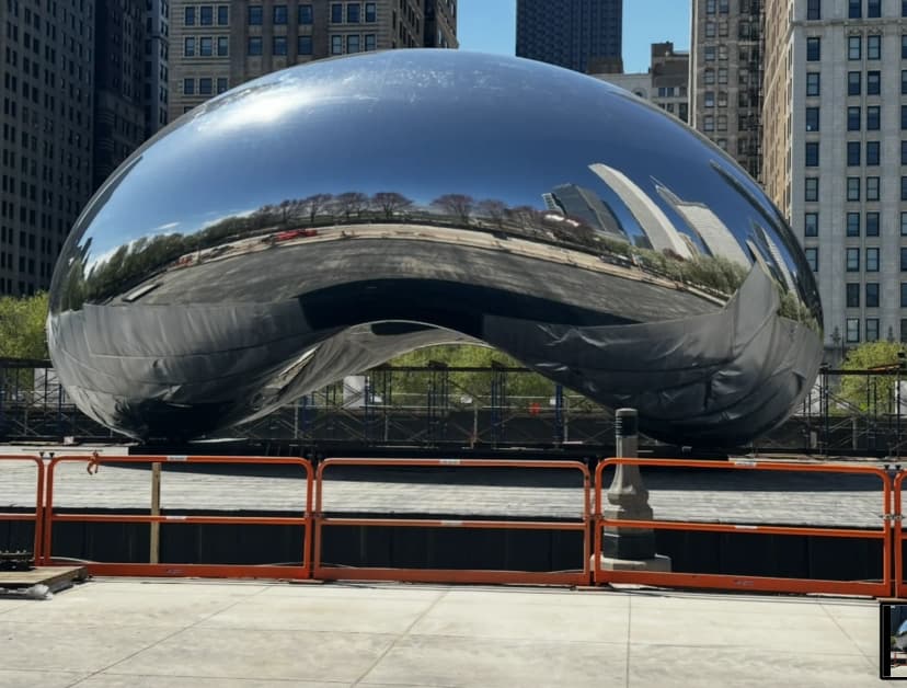 Chicago’s Cloud Gate during the Coffee Expo trip
