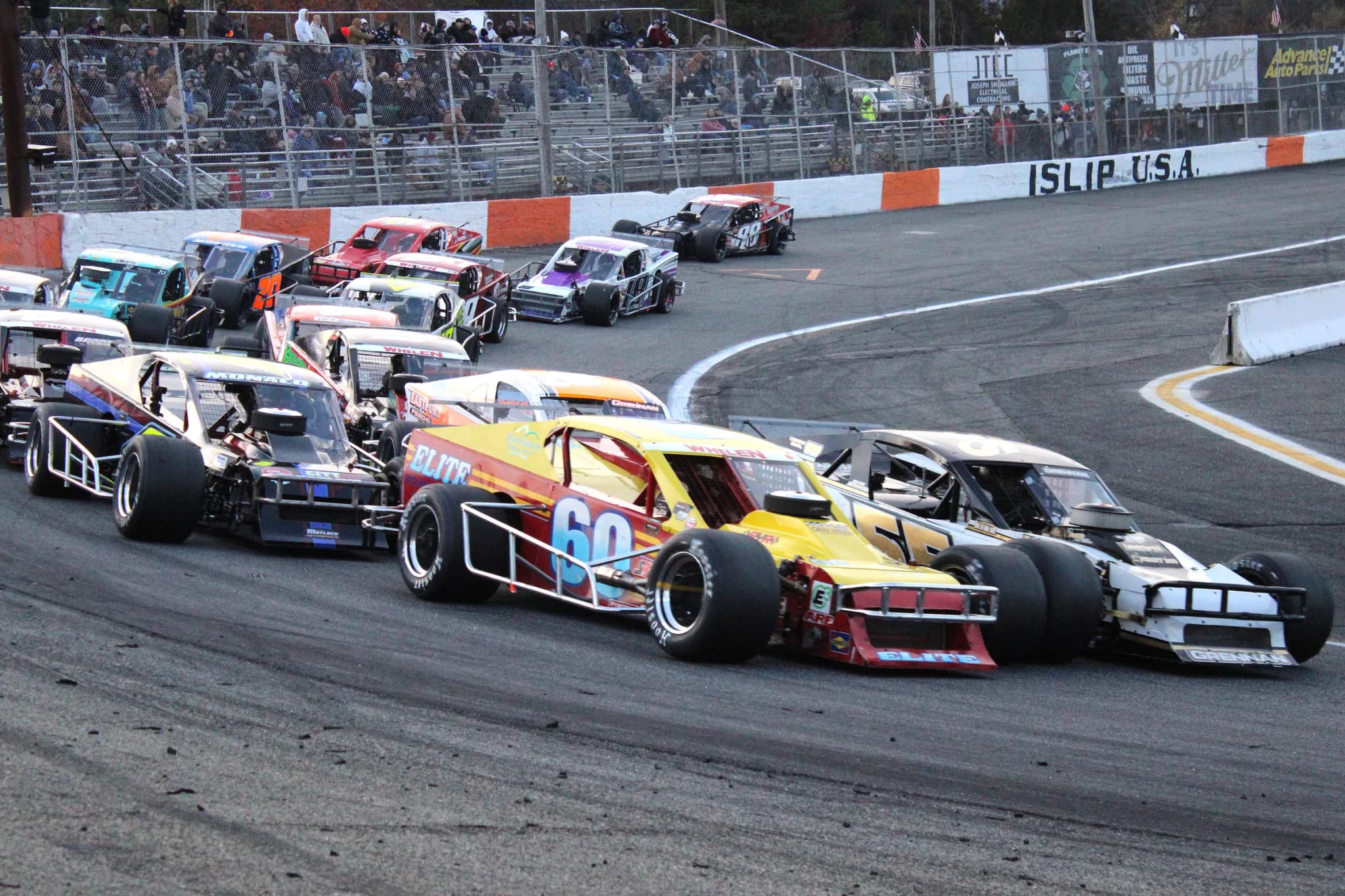 Stock cars at Riverhead Raceway